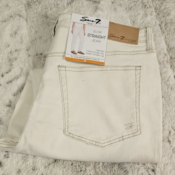 NWT Seven Premium, Modern,  Straight Leg,  Slim,  High Rise Size 12 - Picture 13 of 13